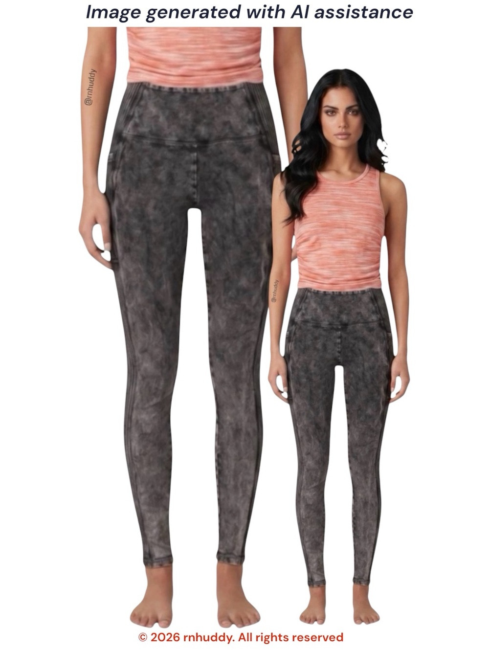 Aerie M OG hi rise acid washed side pocket leggings